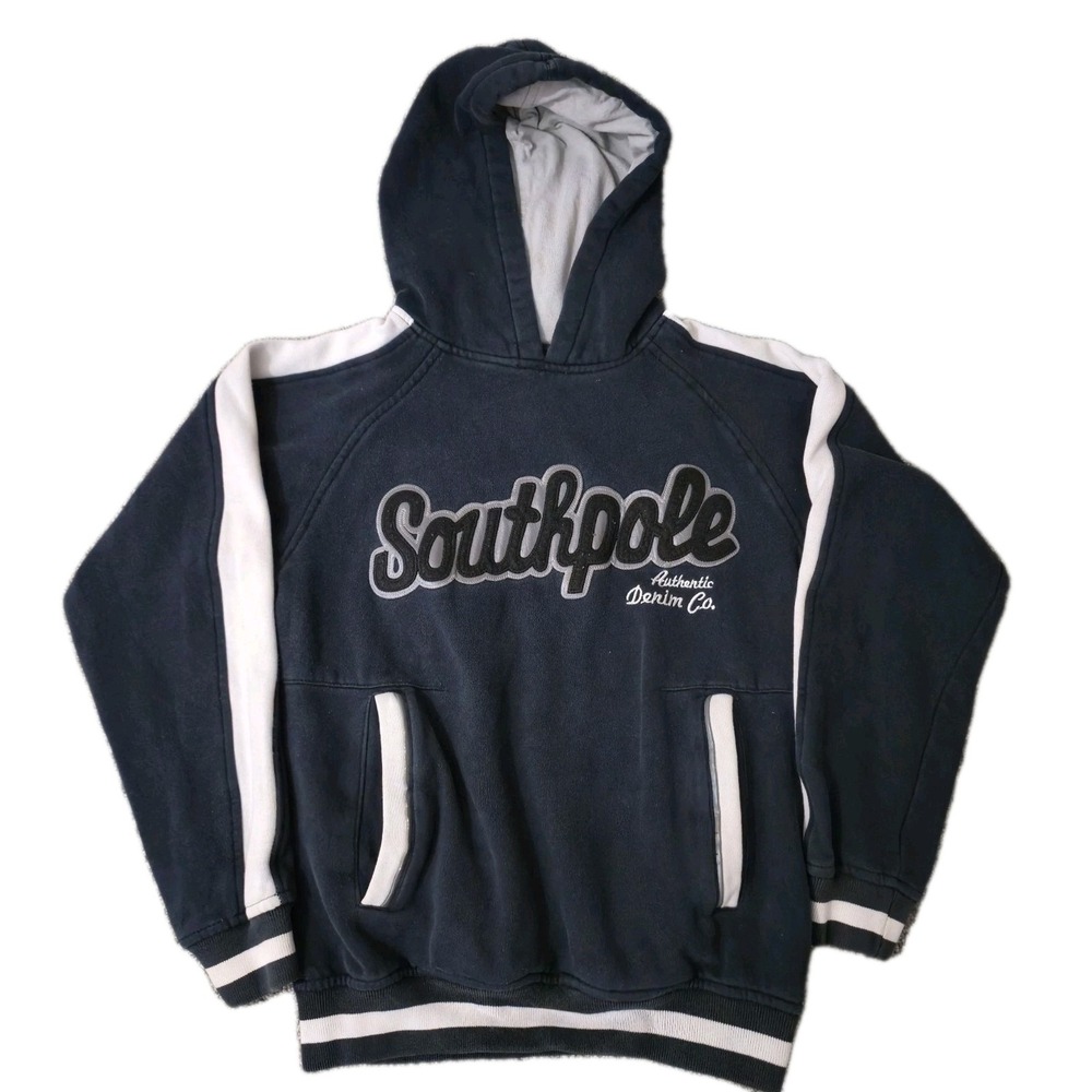Early 00's Vintage Southpole Y2K Embroidered Logo Hoodie Size Youth Small